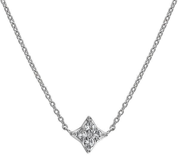 Stříbrný náhrdelník s diamantem Stellar DN174