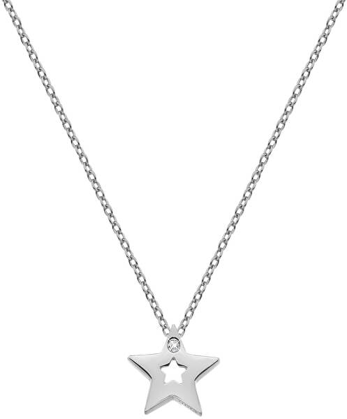 Silberne Halskette mit einem Stern Amulets DP722