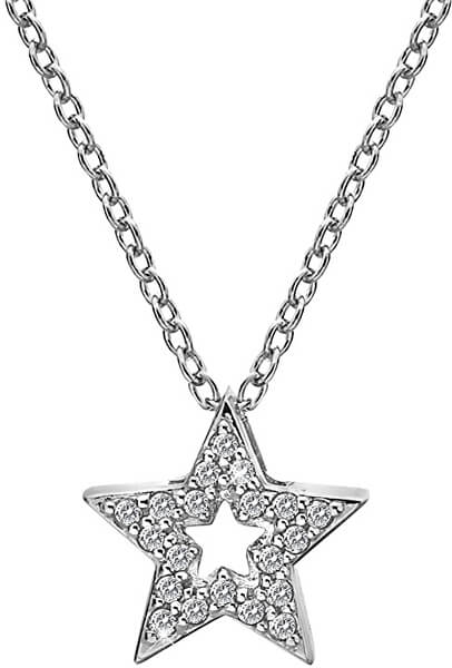Stříbrný náhrdelník s hvězdičkou Micro Bliss DP697 (řetízek, přívěsek)