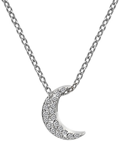 Stříbrný náhrdelník s půlměsícem Micro Bliss DP698 (řetízek, přívěsek)