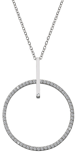 Colier din argint cu diamant autentic Flora DP717 (lănțișor, pandantiv)