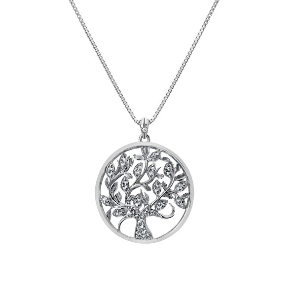 Stříbrný náhrdelník Strom života Hot Diamonds Nurture DP864 (řetízek, přívěsek)