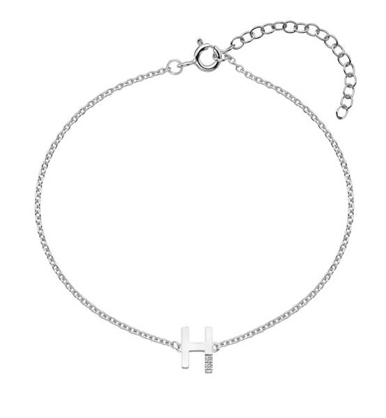 Silber Armband mit Diamanten Buchstabe  „H“ DL619