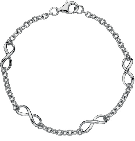 Silber Armband mit Diamant Infinity DL293
