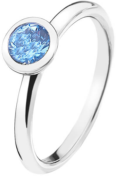 Stříbrný prsten Emozioni Scintilla Blue Peace ER022