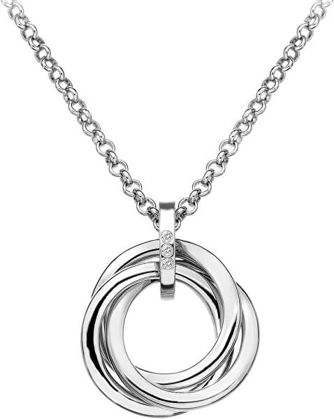 Stříbrný náhrdelník Trio DP543 (řetízek, přívěsek)