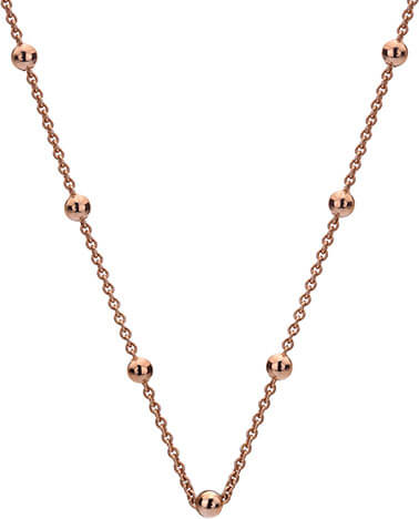 Ezüst lánc Emozioni Rose Gold Cable with Ball CH004