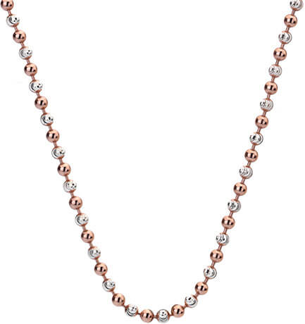 Ezüst lánc Emozioni Silver and Rose Gold Bead 45 CH019