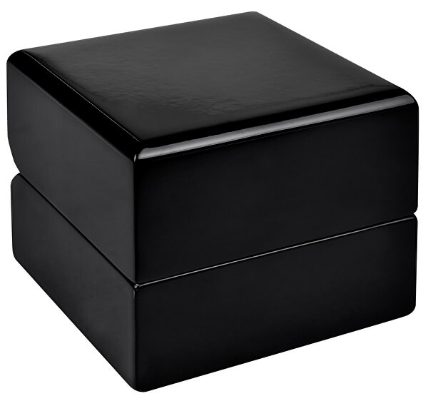Schwarze Ringbox aus Holz BB-2/A25