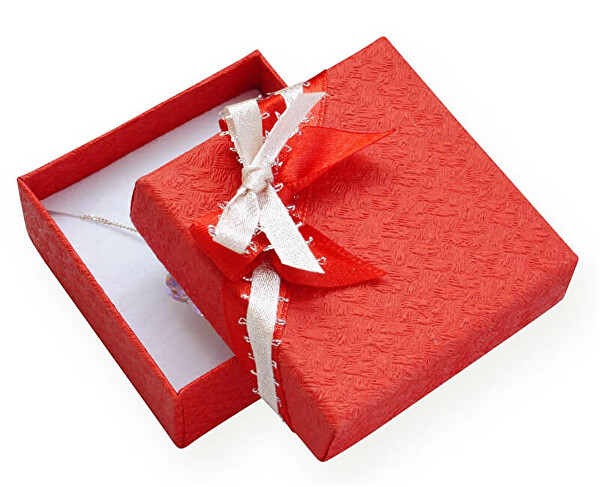 Červená darčeková krabička s mašličkou GS-5/A7