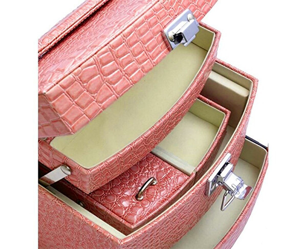Cutie de bijuterii roz spațioasă SP-250 / A5 / N