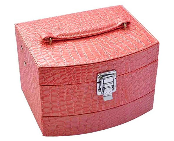 Cutie de bijuterii roz spațioasă SP-250 / A5 / N