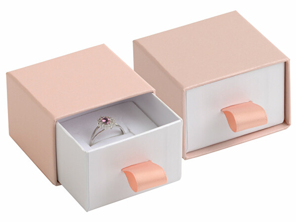 Púdrovo ružová darčeková krabička na šperky DE-3/A5/A1