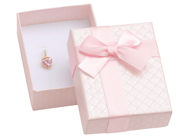 Ružová darčeková krabička na šperky AT-6 / A5