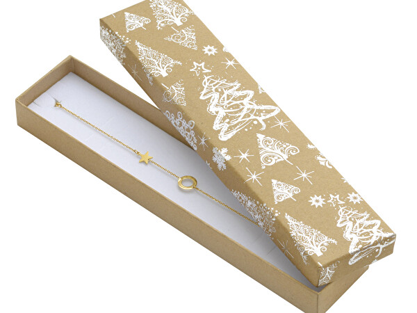 Vánoční dárková papírová krabička KX-9/AG