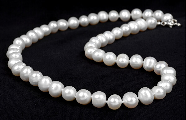 Náhrdelník s pravými bílými perlami JL0264