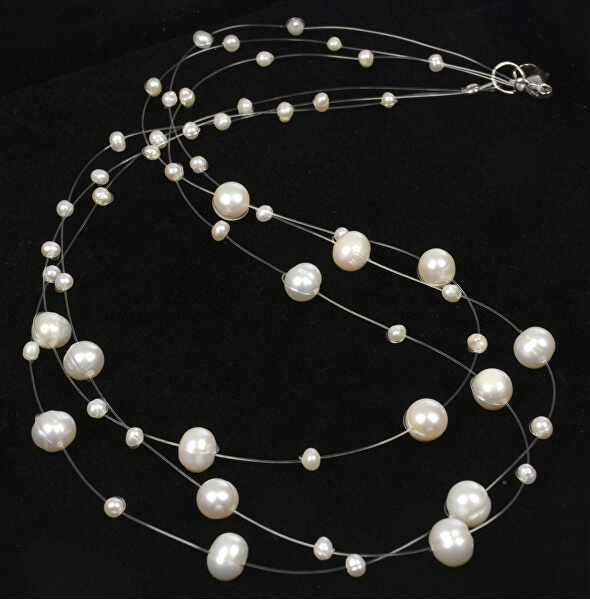 Náhrdelník z levitujících pravých perel JL0203