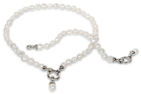 Náramek z pravých bílých perel JL0560