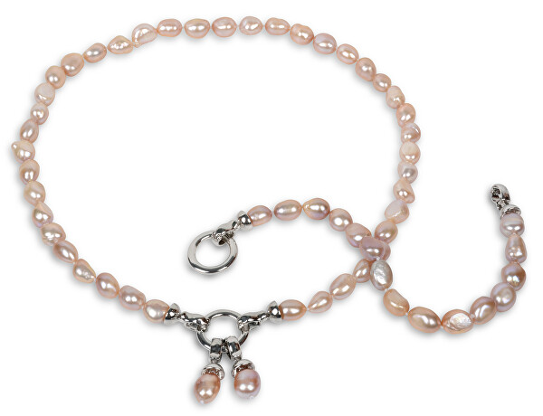 Colier de perle roz reale JL0555
