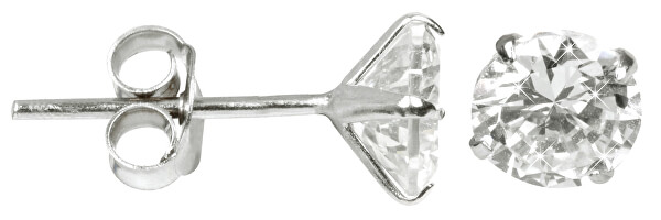 Stříbrné náušnice s pravou lososovou perlou a krystalem 2v1 JL0216
