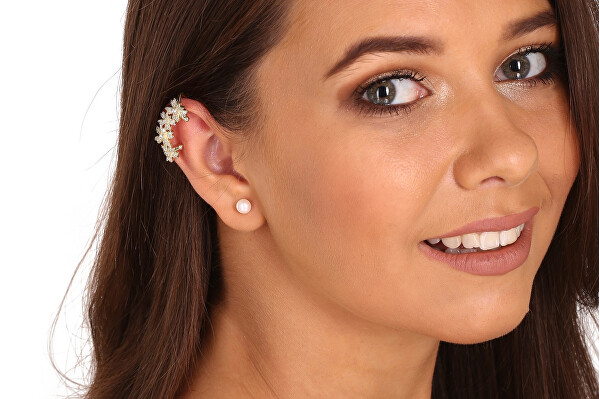 Gyönyörű ezüst fülbevaló szett (1x fülcimpadísz fülbevaló, 2x bedugós fülbevaló) JL0781