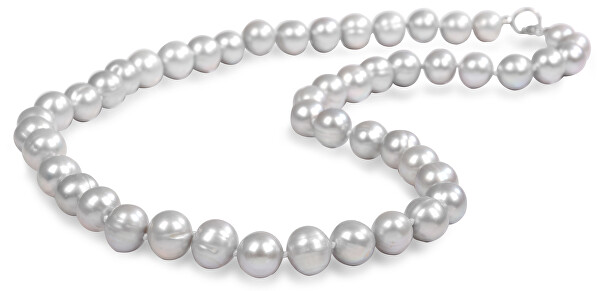 Colier cu perle reale gri JL0288