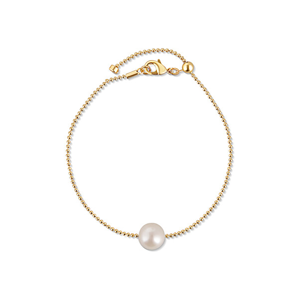 Bracciale raffinato placcato oro con vera perla JL0711