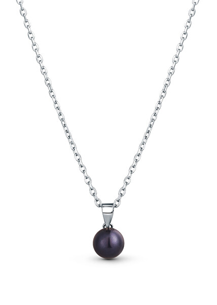 Collana da donna in argento con vera perla nera JL0836 (catena, pendente)