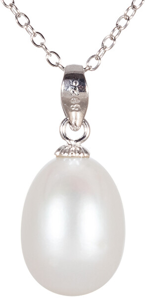 Prívesok s pravou bielou perlou JL0437