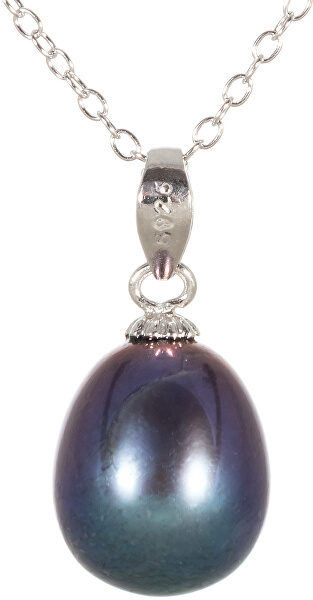 Přívěsek s pravou modrou perlou JL0439