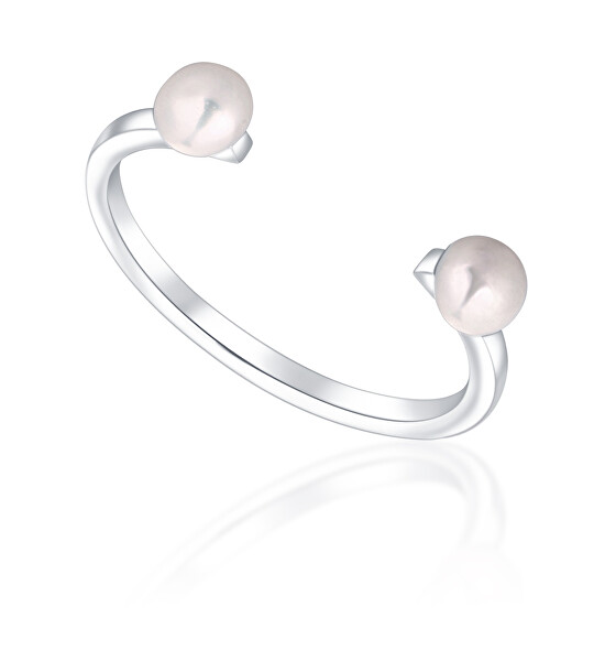 Minimalistický prsten s pravými perlami JL0761