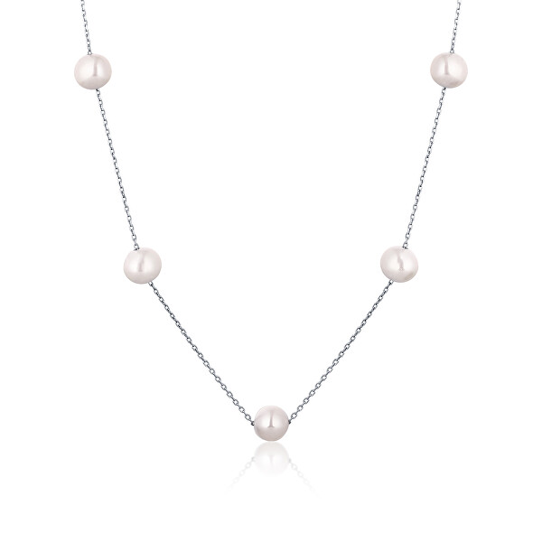 Halskette aus zarten 5 echten Perlen JL0755