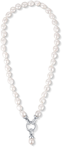 Halskette aus echten weißen Perlen JL0559