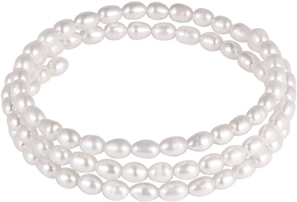 Náramek z pravých bílých perel JL0569