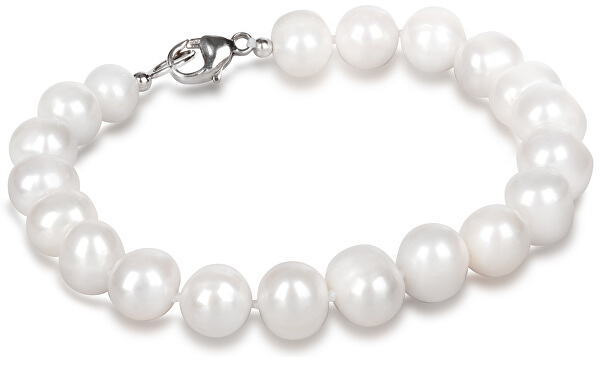 Náramek z pravých bílých perel JL0362