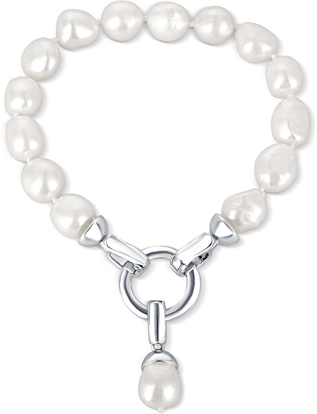 Náramek z pravých bílých perel JL0560