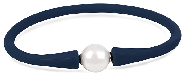 Braccialetto sportivo blu con perla JL0342