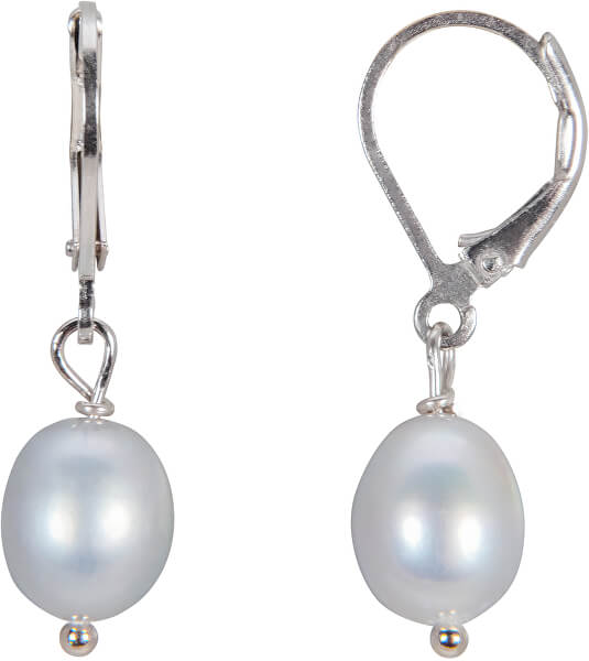 Cercei din argint cu perla reala JL0492