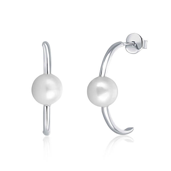 Cercei din argint cu perle adevărate JL0617