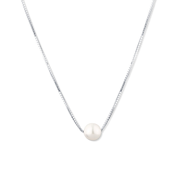 Strieborný náhrdelník s morskou japonskou perlou Akoya JL0800