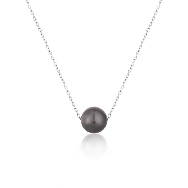 Stříbrný náhrdelník s pravou mořskou tahitskou perlou JL0725