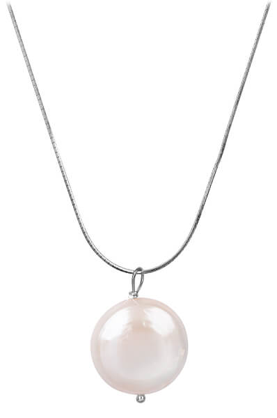 Strieborný náhrdelník s pravou perlou JL0404 (retiazka, prívesok)