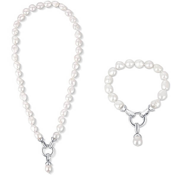 Zvýhodnená perlová súprava šperkov JL0559 a JL0560 (náramok, náhrdelník)
