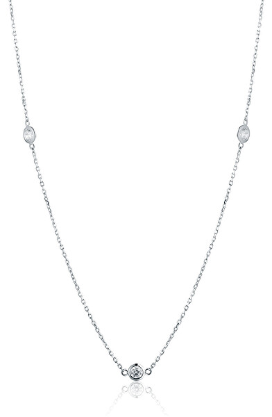 Dlhý elegantný náhrdelník so zirkónmi SVLN0465X75BI90