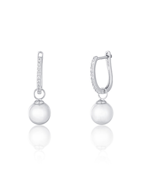 Elegáns ezüst fülbevaló gyöngyökkel 2 az 1-ben SVLE1084XH2P100