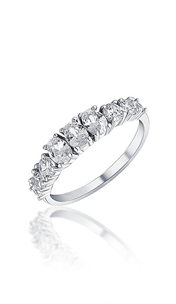 Elegantní stříbrný prsten se zirkony SVLR0427XH2BI