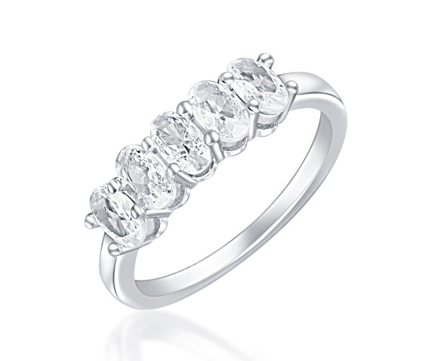 Elegante anello in argento con zirconi SVLR0705XH2BI