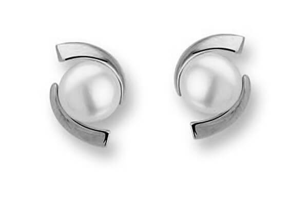 Luxusní stříbrné náušnice s perlami SVLE0641XH2P100