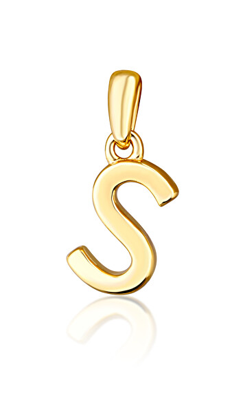 Ciondolo minimal lettera "S" placcato in oro  SVLP0948XH2GO0S