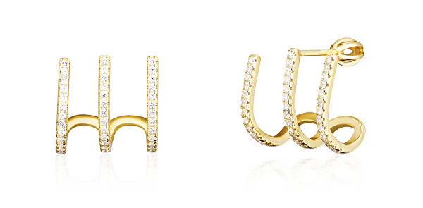 Intramontabili orecchini placcati in oro con zirconi SVLE1801XH2GO00